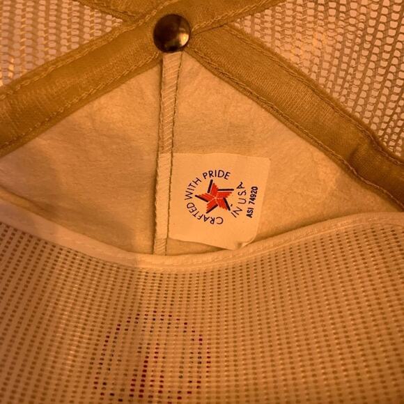 Vintage snapback hat dad cap oil with rope brim!bills oil service - Picture 5 of 5